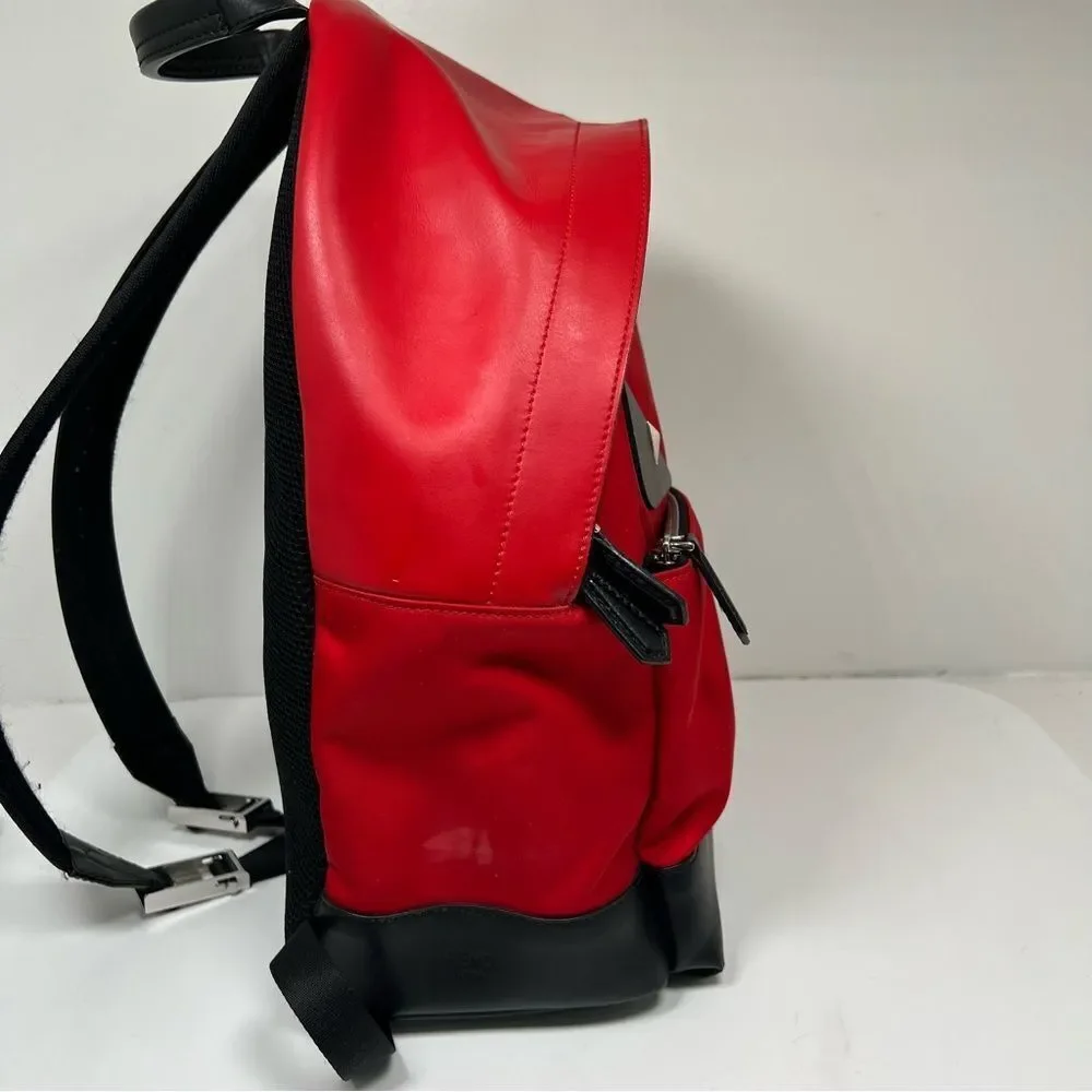 Fendi Monster Bug's Eye Backpack Large Capacity Men's Red